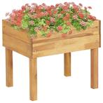 vidaXL Plantenbak verhoogd 50x40x45 cm massief acaciahout, Verzenden, Minder dan 60 cm, Nieuw, Hout