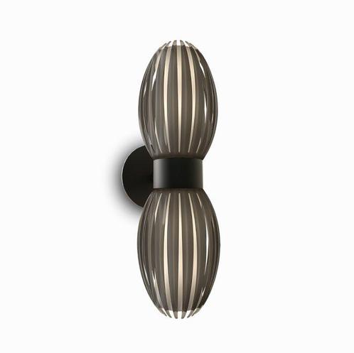 Herstal - Wandlamp (2) - Tentakel - Zwart/Gerookt - Glas,, Antiek en Kunst, Antiek | Lampen