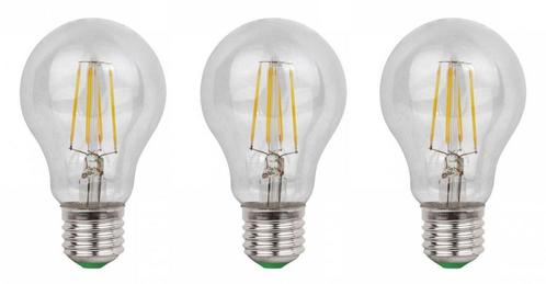 E27 LED lamp 3 stuks | gloeilamp A60 | 6W=60W | warmwit fila, Huis en Inrichting, Lampen | Overige, Nieuw, Verzenden