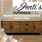 Brooklyn dressoir van Happy@home nu voor €599,-, Nieuw, Ophalen of Verzenden, 200 cm of meer, Eikenhout