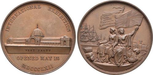 Brons medaille Internationale Weltausstellung 1862 Grossb..., Postzegels en Munten, Penningen en Medailles, Verzenden