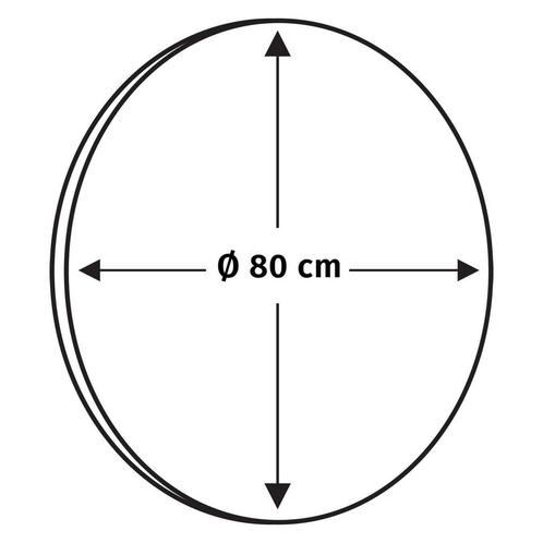 Ronde Badkamerspiegel Differnz 80 cm Wit, Doe-het-zelf en Verbouw, Sanitair, Ophalen of Verzenden