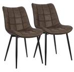 Set van 2 Eetkamerstoelen – Kunstleer en Metalen Poten, Huis en Inrichting, Stoelen, Verzenden, Nieuw
