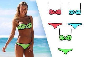 Beugel bikini Neopreen triangle M L *ZOMER 2024* LICHT GROEN beschikbaar voor biedingen