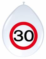 Ballonnen 30 Jaar Verkeersbord 30cm 8st, Verzenden, Nieuw