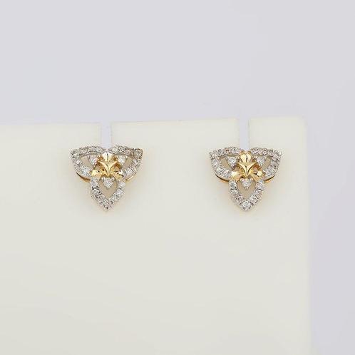 2-delige sieradenset - 14 karaat Geel goud - 0.74ct. tw., Sieraden, Tassen en Uiterlijk, Antieke sieraden