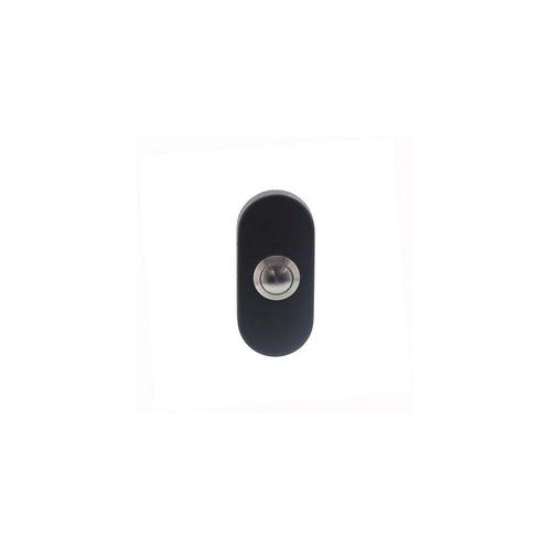 Intersteel deurbel ovaal 65x30x10mm verdekt - RVS/mat zwart, Huis en Inrichting, Deurbellen, Nieuw, Verzenden