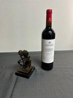 Figuur - Bronzefigur Skelett Denker- Milo- Marmor Sockel -