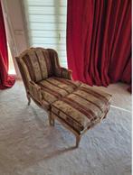 Loungestoel met voetenbank (2) - solide - Louis XV-stijl
