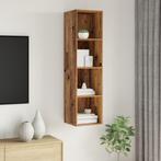 vidaXL TV-kast met plank Wandgemonteerd met opslag Oud hout, Verzenden, Nieuw, Minder dan 50 cm, Minder dan 100 cm