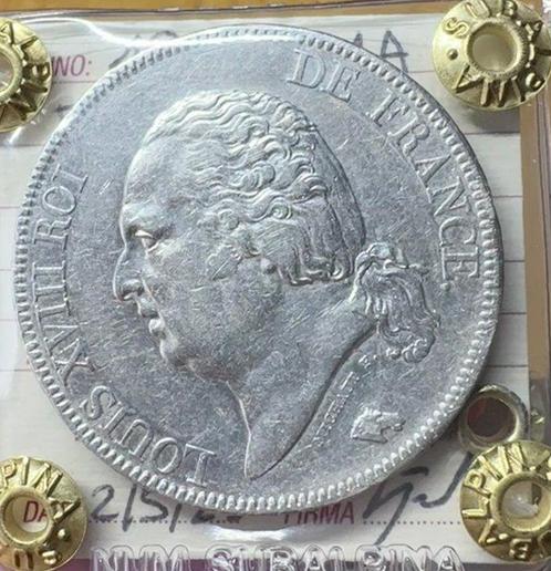 Frankrijk. Louis XVIII. 5 Francs 1824-MA, Marseille (Zonder, Postzegels en Munten, Munten | Europa | Euromunten