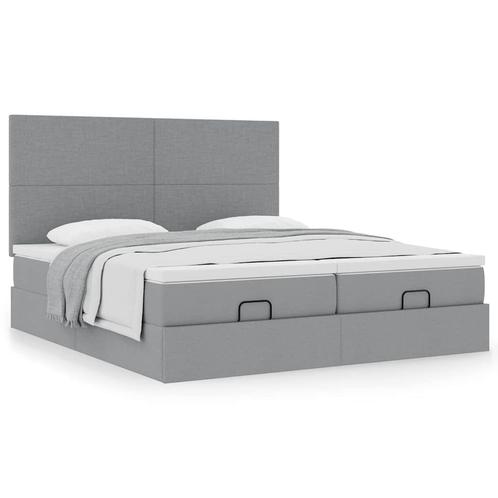 Modern Lichtgrijs Ottoman Bed met Opbergruimte Pocketveringm, Huis en Inrichting, Woonaccessoires | Overige, Nieuw, Verzenden