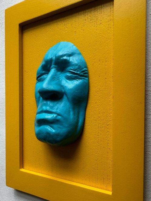 Gregos (1972) - Small blue light sadness on yellow, Antiek en Kunst, Kunst | Schilderijen | Modern