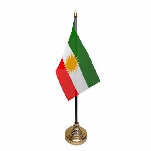 Koerdistan versiering tafelvlag 10 x 15 cm - Koerdistan ve.., Hobby en Vrije tijd, Feestartikelen, Ophalen of Verzenden