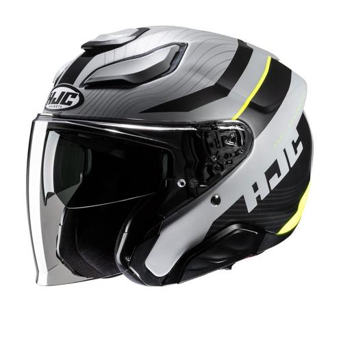 HJC F31 Naby Zwart Grijs Jethelm, Motoren, Kleding | Motorhelmen, XXL, Nieuw met kaartje, HJC, Jethelm, Verzenden
