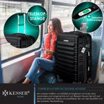 KESSER® Reiskoffer - 84L - ABS - Zwart, Sieraden, Tassen en Uiterlijk, Koffers, Verzenden, Zo goed als nieuw