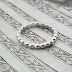 18 Krt. Witgouden aanschuif ring met bolletjes, Sieraden, Tassen en Uiterlijk, Ringen, Gebruikt, Overige kleuren, Ophalen of Verzenden