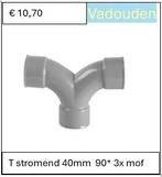 PVC T STROMEND 90* 3x MOF, Ophalen of Verzenden, Nieuw