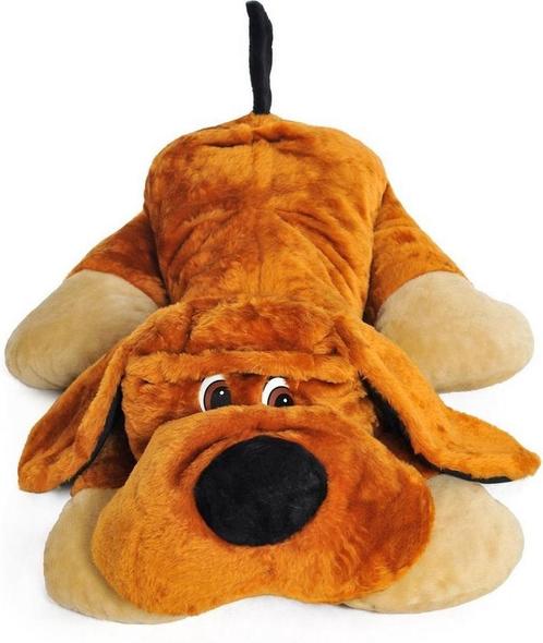 Grote knuffel hond oranje 110 cm XL, Kinderen en Baby's, Speelgoed | Knuffels en Pluche, Nieuw, Ophalen of Verzenden