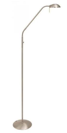 2dekans | Mexlite Vloerlamp Biron Staal 7501ST, Huis en Inrichting, Lampen | Vloerlampen, Zo goed als nieuw, Ophalen of Verzenden