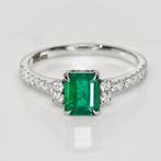 Zonder minimumprijs - Ring - 18 karaat Witgoud, IGI 0,92 ct, Nieuw