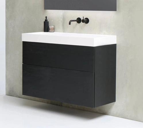 MOMENTO Wastafel met enkele wasbak in polystone of quartz |, Huis en Inrichting, Badkamer | Badkamermeubels, Wastafelkast, Nieuw