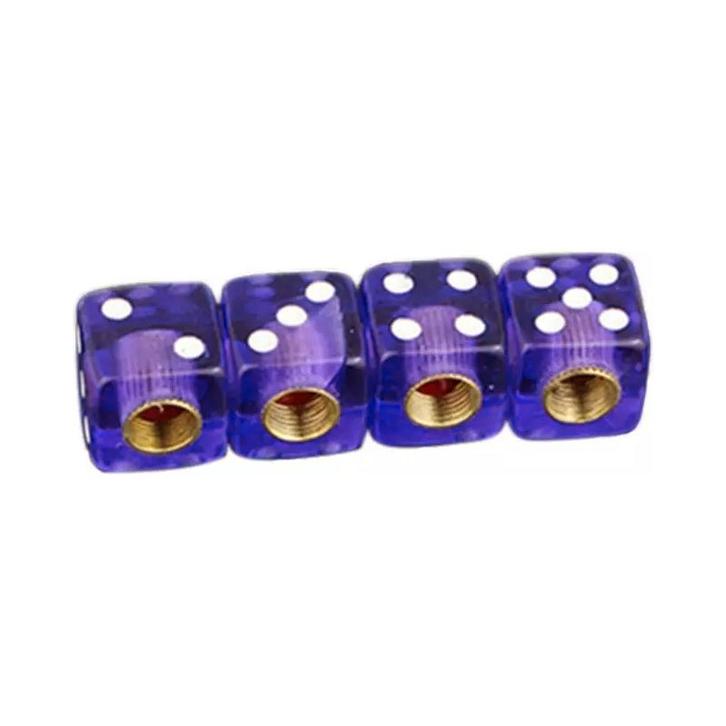 TT-products ventieldoppen Dice Clear Purple dobbelstenen 4, Auto diversen, Auto-accessoires, Ophalen of Verzenden