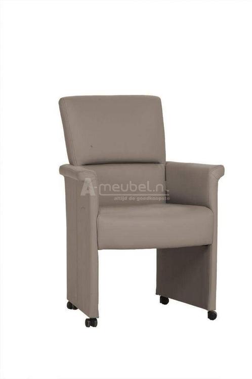 Eetkamerstoel Yfke - eetkamerstoelen - Taupe, Huis en Inrichting, Stoelen, Nieuw, Stof