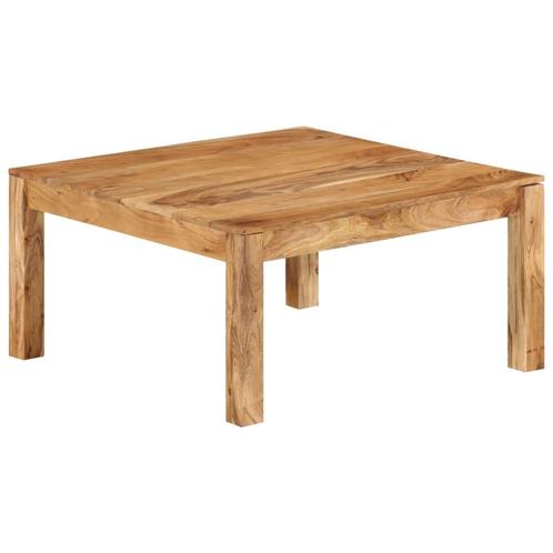 vidaXL Salontafel 80x80x40 cm massief acaciahout, Huis en Inrichting, Tafels | Salontafels, 50 tot 100 cm, Vierkant, Nieuw, Overige houtsoorten