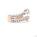 Ring - 14 karaat Roségoud - 1.08ct. tw. Diamant (Natuurlijk), Nieuw