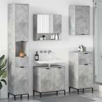 vidaXL Badkamermeubelset met lade Beton Grijs Engineered, Verzenden, Nieuw
