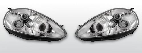 Koplampen Angel Eyes | Fiat Grande Punto 2005-2008 | chroom, Auto-onderdelen, Verlichting, Nieuw, Fiat, Verzenden