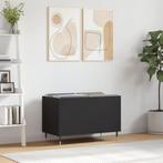 vidaXL Platenkast 74,5x38x48 cm bewerkt hout zwart, Verzenden, Nieuw