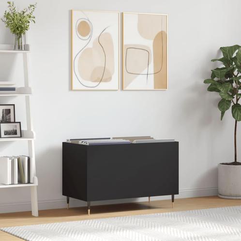 vidaXL Platenkast 74,5x38x48 cm bewerkt hout zwart, Huis en Inrichting, Woonaccessoires | Cd- en Dvd-rekken, Nieuw, Verzenden