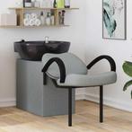 vidaXL Shampoo Stoel Lichtgrijs en zwart 63 x 141 x 92 cm, Verzenden