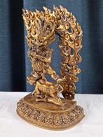 Grote Bronzen Yamantaka - Verguld brons - Nepal, Antiek en Kunst