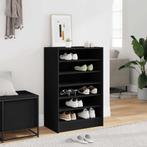 vidaXL Schoenenkast 60x35x92 cm bewerkt hout zwart, Verzenden, Nieuw