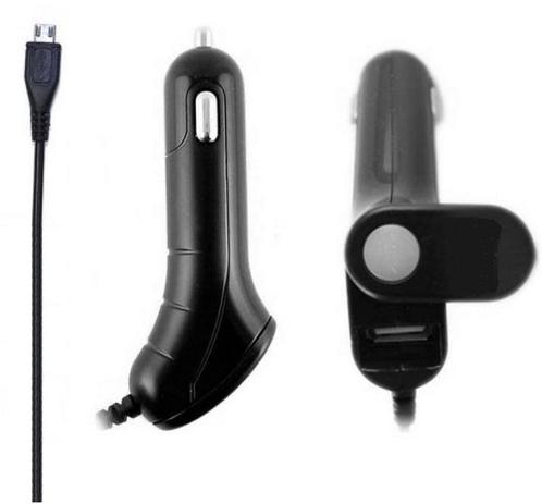 Micro USB - autolader - 1A + extra USB poort, Telecommunicatie, Autoladers, Ophalen of Verzenden