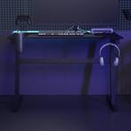 vidaXL Gamingbureau met Z-vormige poten LED 110x60x75 cm, Verzenden, Nieuw
