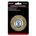 Staalborstel 75 mm op 6 mm stift met gegolfde staaldraad /, Ophalen of Verzenden, Nieuw