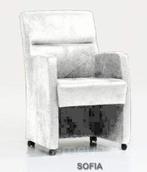 Eetkamerstoel Sofia - eetkamerstoelen - Wit, Nieuw, Wit, Stof