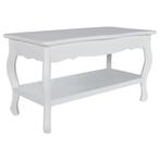 Witte Salontafel met 2 Lagen - Tweedekansje - 40% Korting, Huis en Inrichting, Tafels | Salontafels, Minder dan 50 cm, 50 tot 100 cm