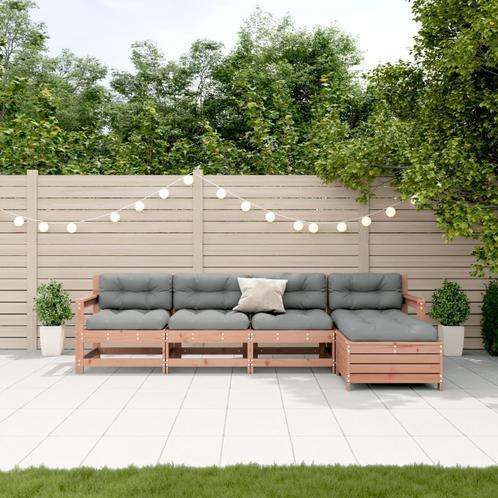 vidaXL 5-delige Loungeset met kussens massief douglashout, Tuin en Terras, Tuinsets en Loungesets, Loungeset, Nieuw, Verzenden