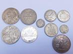 Wereld. Lotto di 10 monete (9 in argento)  (Zonder, Postzegels en Munten