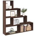 vidaXL Kamerscherm / boekenkast 143,5x29x143,5 cm hout bruin, Verzenden, Nieuw, Overige houtsoorten