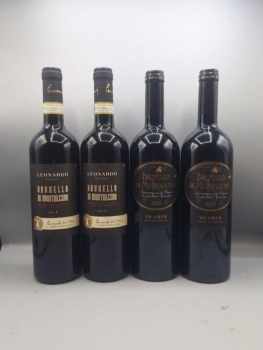 2020 Val di Suga & 2019 x2 Leonardo Da Vinci - Brunello di, Verzamelen, Wijnen