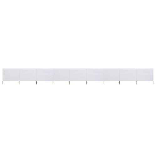 vidaXL Windscherm 9-panelen 1200x160 cm stof zandwit, Tuin en Terras, Zonneschermen, Nieuw, Verzenden