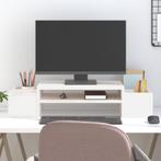 vidaXL Monitorstandaard 70x27,5x15 cm massief grenenhout wit, Computers en Software, Overige Computers en Software, Verzenden