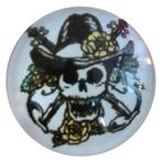 Fako Bijoux - Click Button - Glas - Schedel Hat, Verzenden, Nieuw