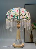 Tafellamp - Uitstekend damast, gedrukt patroon, acrylhars.,